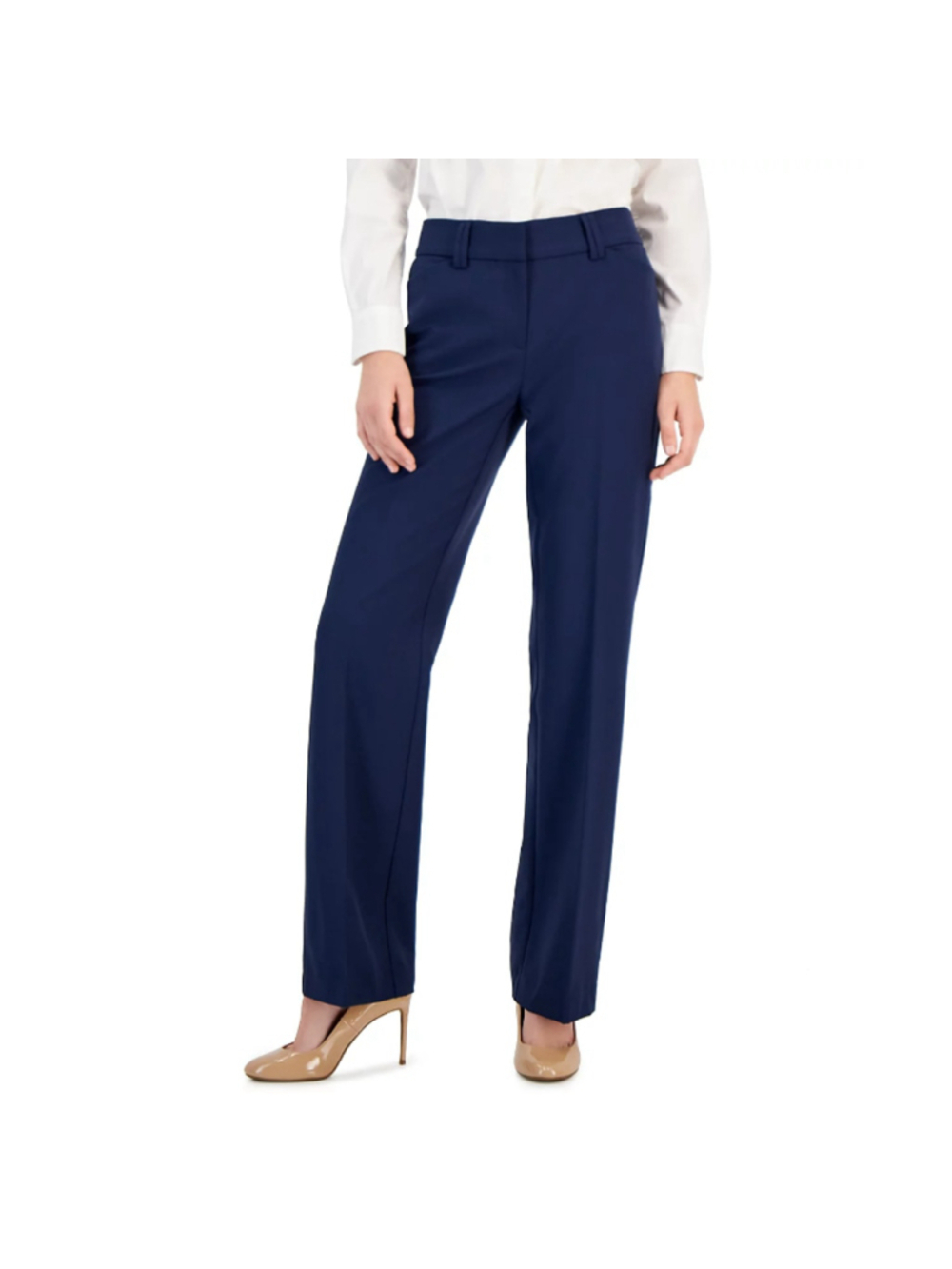 INC International Concepts Size 8 Navy Boot Cut Mid-Rise Dress Pants NWT